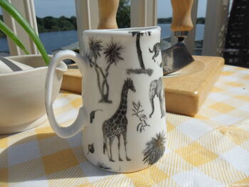 Cream Jug In Black Safari Design, 5 of 8