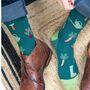 Vegetable Gardening Men's Bamboo Socks Green, thumbnail 1 of 4