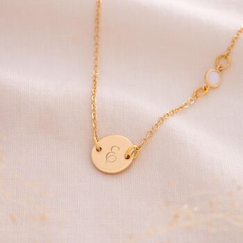 Raya Initial Disc And Birthstone Personalised Necklace, 4 of 12