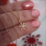 9ct Gold Snowflake Necklace, thumbnail 4 of 5