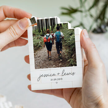 Personalised Christmas Memory Block For Couple, 8 of 9