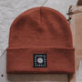 Baked Terracotta 'Inhale Exhale' Beanie Hat, thumbnail 1 of 7