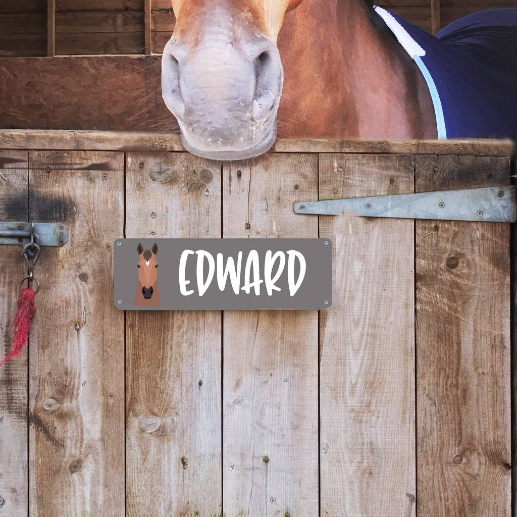 Personalised Stable Door Name Plate Horse Head, 1 of 5