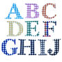 Gingham Iron On Applique Letters Five Sizes Ten Colours, thumbnail 2 of 3