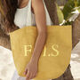 Personalised Soft Washed Jute Beach Bag, thumbnail 2 of 2