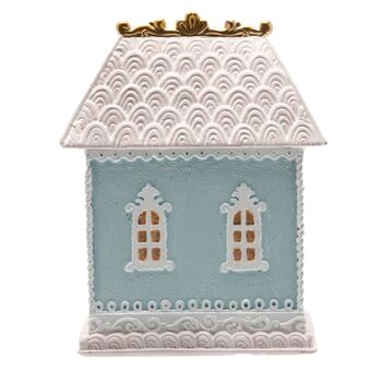 Illuminated Pastel Blue House Christmas Ornament Decoration, 5 of 5