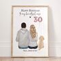 Personalised Wife Birthday Print With Pet, thumbnail 1 of 10