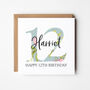 Floral Birthday Number Card One To 101 Personalised Card, thumbnail 2 of 5