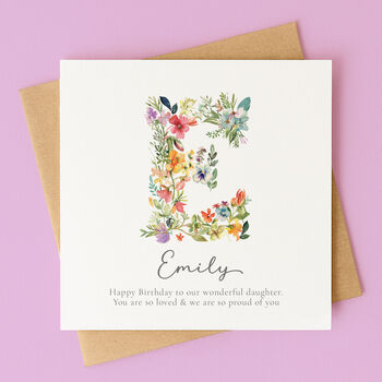 Personalised Wildflower Birthday Card For Daughter, 2 of 8