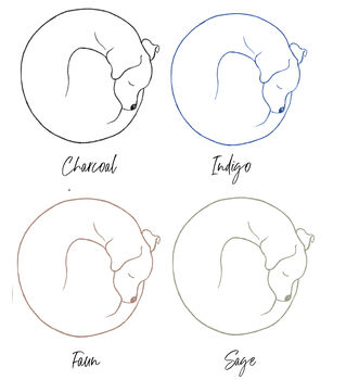 Cosy Labrador Line Art Print, 4 of 4
