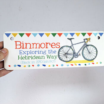 Personalised Gone Cycling Sign, 5 of 5