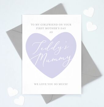 Girlfriend First Mother's Day Card Heart Card, 5 of 8