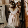 Lace Flower Girl Dress Child 30+ Colour Skirt And Sash, thumbnail 5 of 9