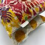 Oblong Velvet Ikat Cushion Ottoman Modern, thumbnail 7 of 10