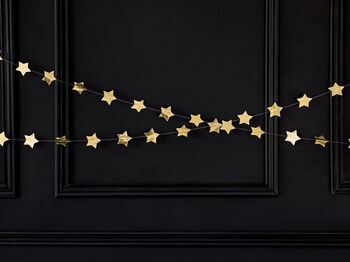 Extra Long Gold Star Party Garland, 3 of 7