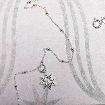 Sterling Silver Azelea Necklace, 3 of 6