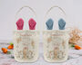 Personalised Linen Easter Bunny Basket, Egg Hunt Bag, thumbnail 1 of 2