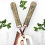 Personalised Copper Gardening Spade And Fork Set Gift, thumbnail 1 of 3