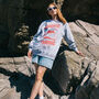 Shore Thing Womens Slogan Sweat With Sandcastle Graphic, thumbnail 3 of 4