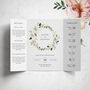 White Floral Gatefold Wedding Invitations, thumbnail 1 of 5