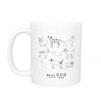 Best Dog Mum Illustration Mug, 8 of 9