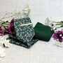 Dark Green Leaves Wedding Tie Set, thumbnail 2 of 4