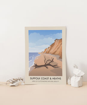 Suffolk Coast And Heaths Aonb Travel Poster Art Print, 2 of 8