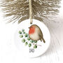 Red Robin Personalised Ceramic Bauble, thumbnail 2 of 5