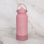 French Bulldog 30oz Water Bottle With Removable Dog Bowl In Grey/ Cream/ Pink, thumbnail 3 of 9
