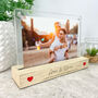 Personalised Couples Names Wooden Base 6x4' Photo Frame, thumbnail 1 of 8