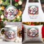 Personalised Bichon Freis In Christmas Lights, thumbnail 1 of 9