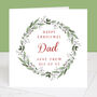 Happy Christmas Dad Personalised Wreath Card, thumbnail 4 of 4