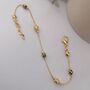 Black Golden Ball Slim Thread Minimal Bracelet, thumbnail 2 of 3