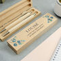 Personalised Botanical Wooden Pen And Pencil Set, thumbnail 1 of 8