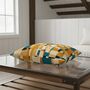 Cushion Cover In Geometric Mid Century Mustard And Teal Abstract Design, thumbnail 7 of 12