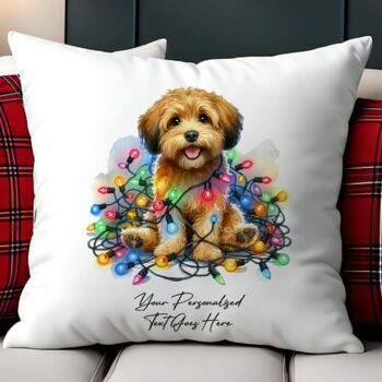 Personalised Jackapoo In Christmas Lights, 10 of 10
