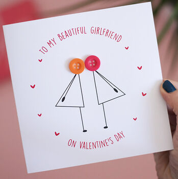 To My Girlfriend On Valentine's Day Two Ladies Card, 2 of 2