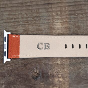Personalised Brown Leather Strap For Apple Watch 38mm 40mm 41mm 42mm 44mm 45mm 46mm 49mm / Series11, Series10, Series9, Series8, Series7, Series6, Series5, Series4, Series3, Series2, Series1, Se3, Se2, Se1, Ultra1, Ultra2, Ultra Three, 5 of 8