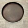 Personalised Chocolate Brown 20cm Round Leather Tray, thumbnail 3 of 10