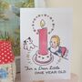 Child's 1st Birthday Vintage Style Card, thumbnail 4 of 4