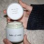 Personalised Take It Easy Secret Message Scented Candle, thumbnail 1 of 4