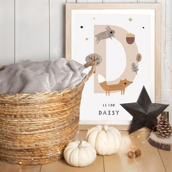 Personalised Woodland Themed Children's Print, 5 of 11