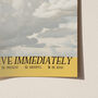 Live Immediately Vintage Outdoor Mindfulness Print, thumbnail 3 of 7