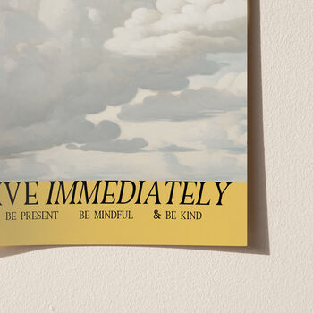 Live Immediately Vintage Outdoor Mindfulness Print, 3 of 7