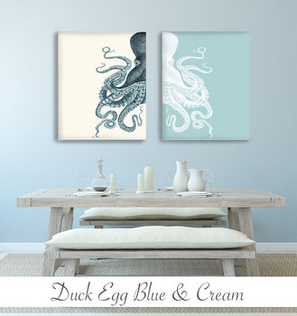 Contrasting Octopus Set Of Two Prints, 7 of 12