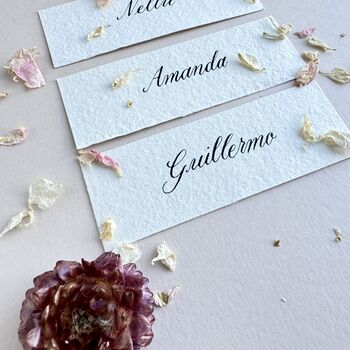 Personalised Handwritten Calligraphy Place Cards On Cotton Rag Paper, 4 of 4
