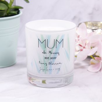 'Mum' Mother's Day Luxury Scented Glass Candle, 6 of 9
