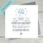 40th Birthday Personalised Greeting Card, thumbnail 1 of 3