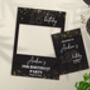 Black And Gold Selfie Frame And Party Welcome Sign, thumbnail 3 of 5