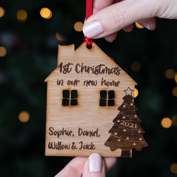 Personalised New Home 1st Christmas Bauble, 2 of 2